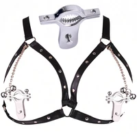 QKKQ Stainless Steel Animal Teeth Nipple Clamps With Adjustable Chain Breast Restraints Female Masturbation Sex Toys BDSM Slave