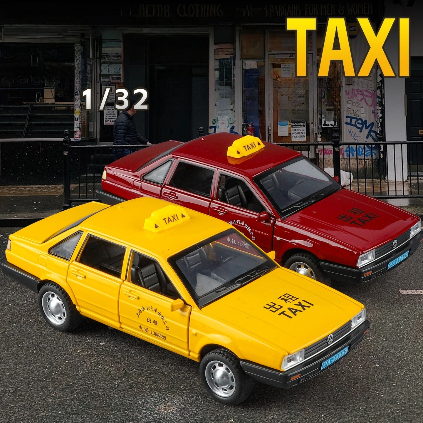 

1:32 большая и средняя модель такси из сплава, модель такси, звуковая и световая игрушка, оптовая продажа