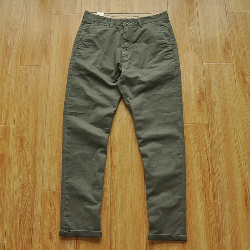 Calças simples de tecido elástico, calça casual reta lavada, macacão retrô versátil, trekking ao ar livre e ferramental, estilo americano