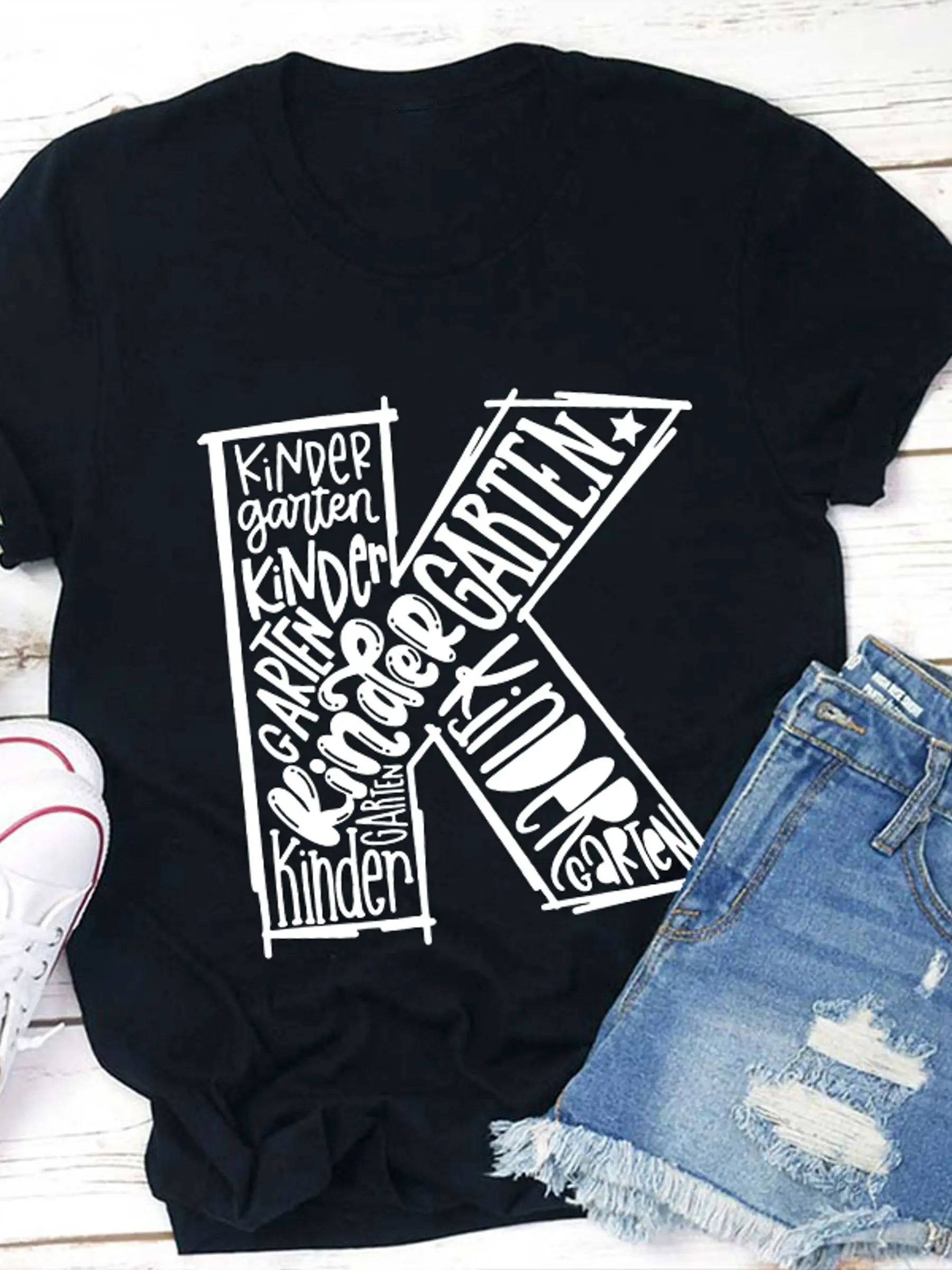 Camiseta do professor de jardim de infância de nível