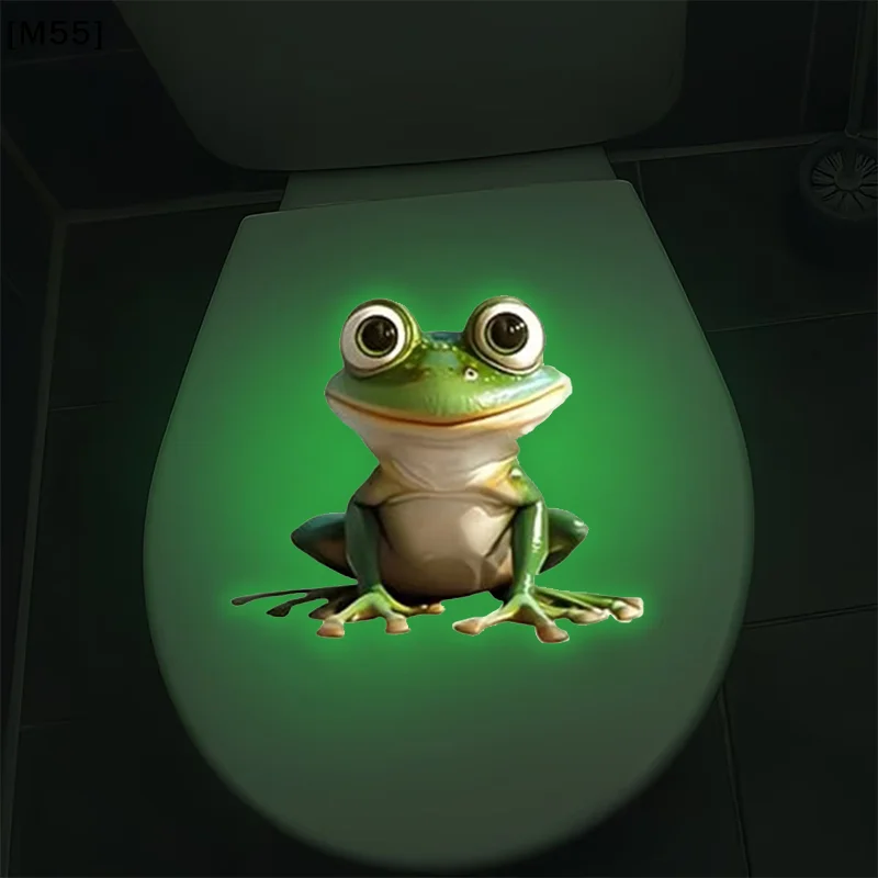 Glow-In-The-Dark Toilet Sticker  Bathroom Wall Sticker Luminous Switch And Outlet Decal Self-Adhesive Removable Home Decor[M55]