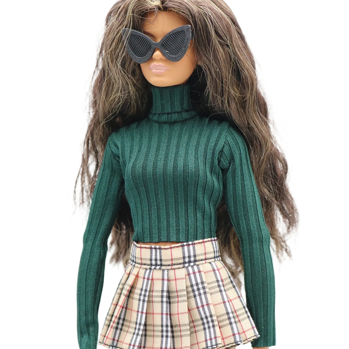 Neues 30cm 1/6 Einfaches Kurzes Kleid T-Shirt Alltagskleidung Accessoires Kleidung für B.doll 11,5' Modepuppe – Detail 5
