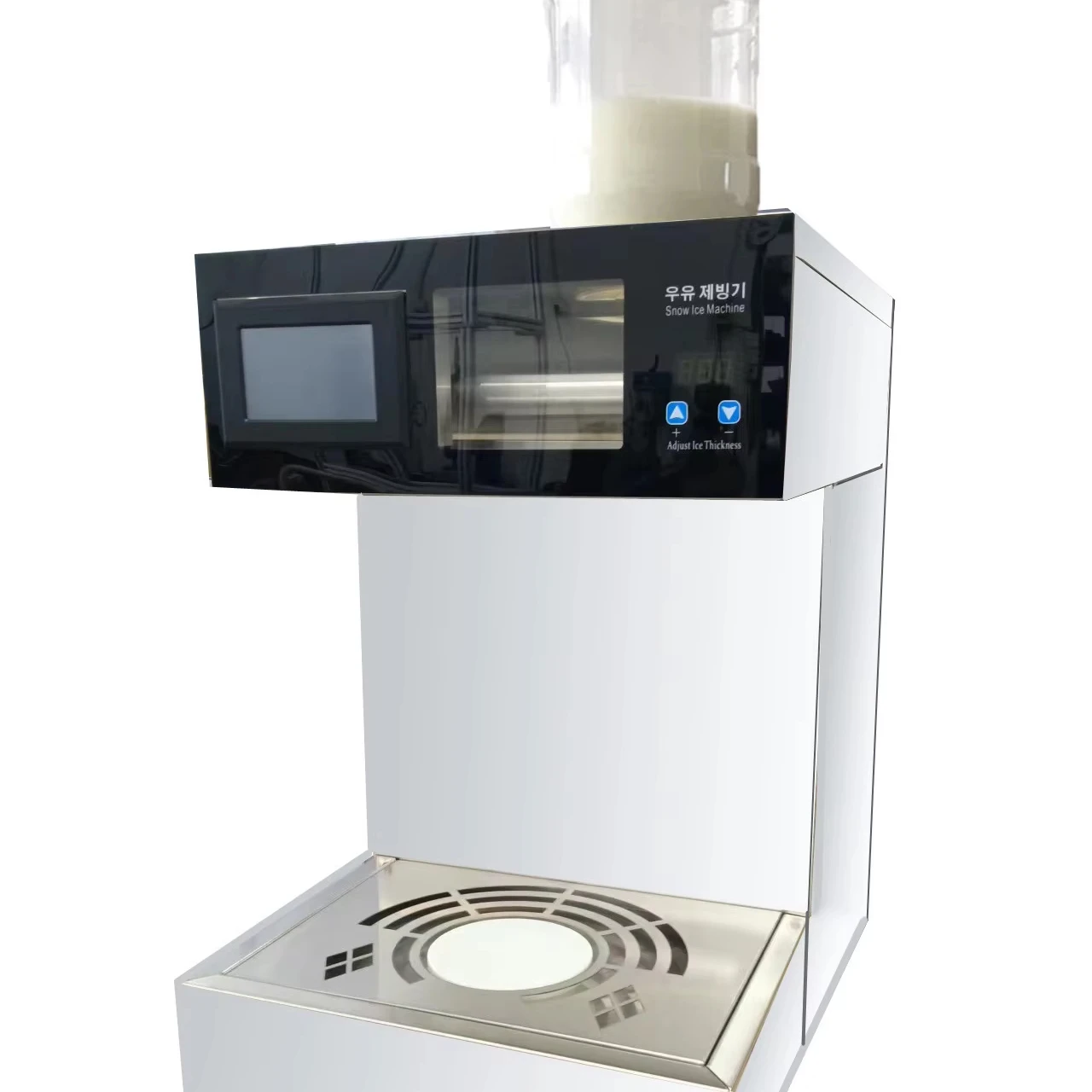 ماكينة صنع رقائق الثلج بالحليب والآيس كريم ماكينة صنع ندفة الثلج ماكينة حلاقة الثلج Bingsu