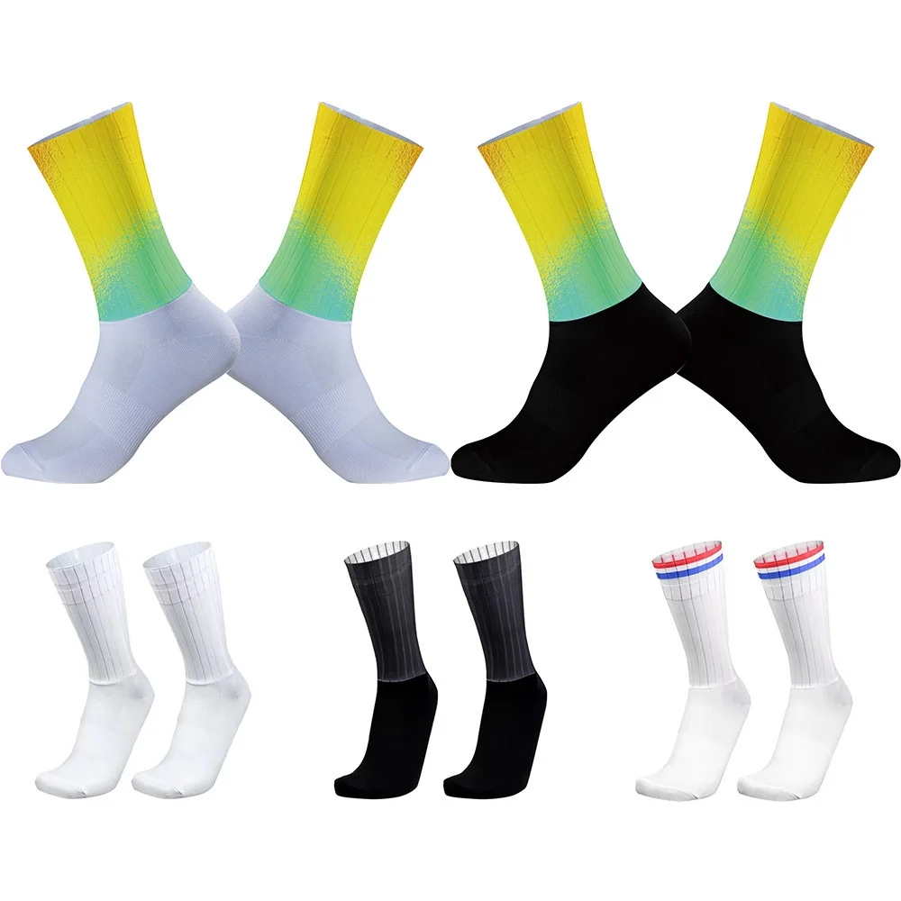 White Breathable Road Bike Unisex Professional Brand Sport Socks Bicycle Socks Outdoor Sports Racing Cycling Socks 2024 New