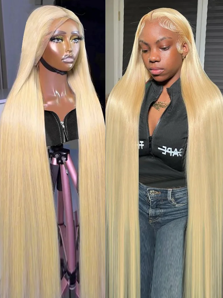 

613 Blonde Glueless Lace Front Wig 13x6 HD Lace Frontal Wig Human Hair Straight Wear Go Glueless Wig 6x4 HD Lace Closure Wig
