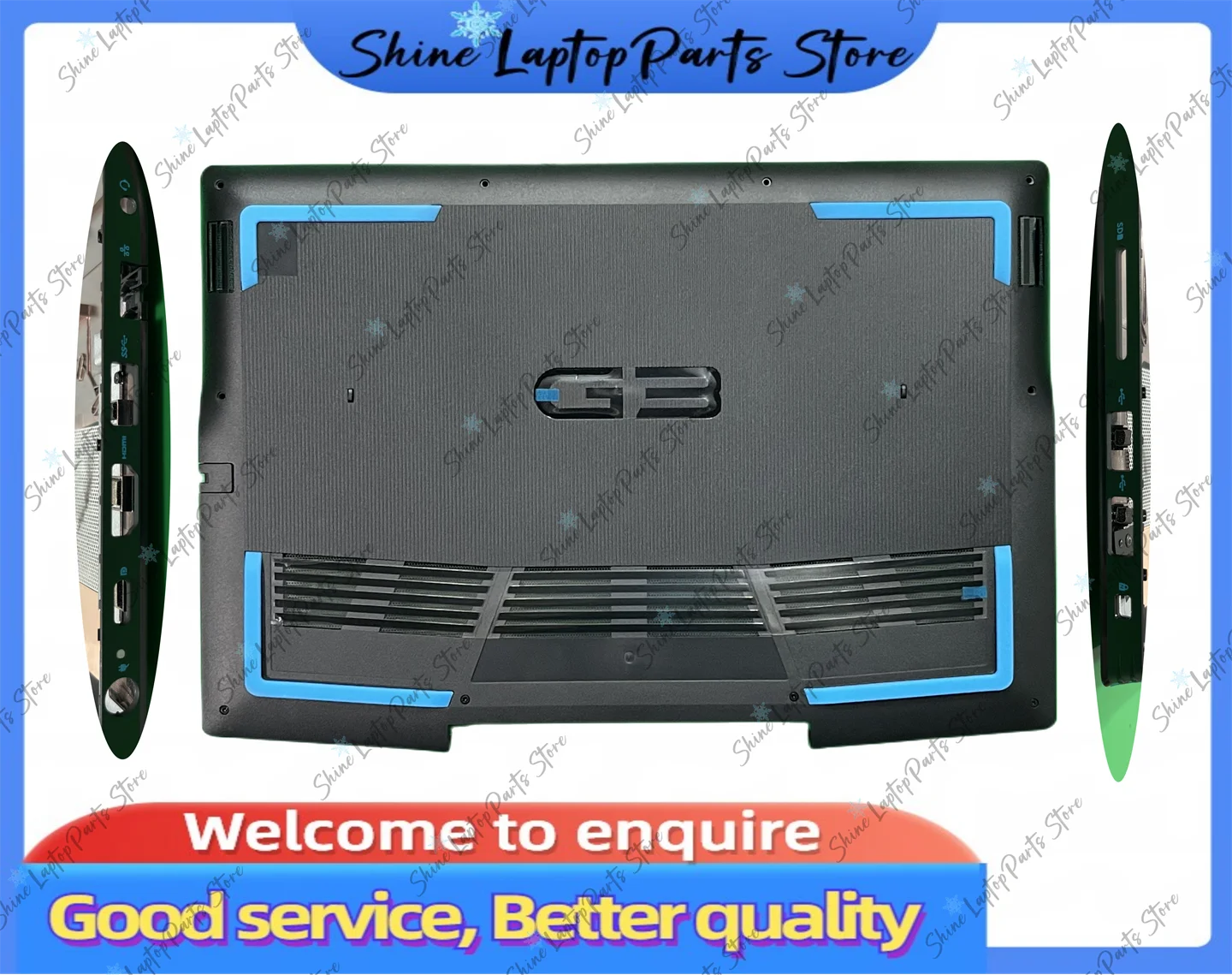 

New For Dell G3 3590 Shell Replacemen Blue Laptop Accessories Cover/Bottom cover case/Blue Bottom Cover 0KV9X9