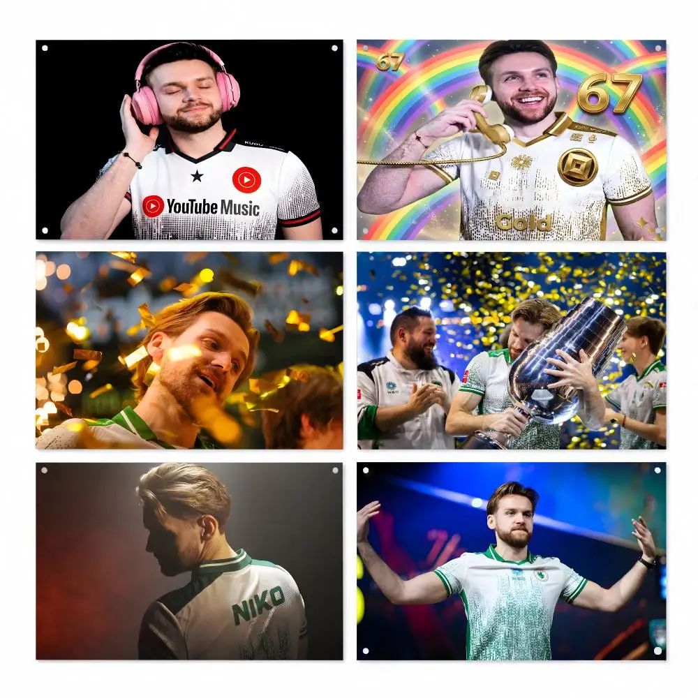 Pro Gamer Nikola Kovac Flags Personalized Image Wall Hanging Decor for Garage, Bedroom, Living Room, Dorm