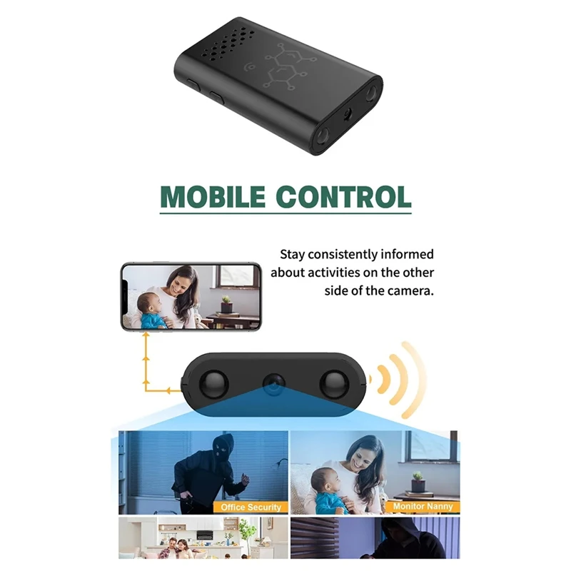 A73E-1080P HD Smallest Mini Camera Wifi Ip Webcam Remote Monitoring Small Camcorders Infrared Night Vision Motion Detection