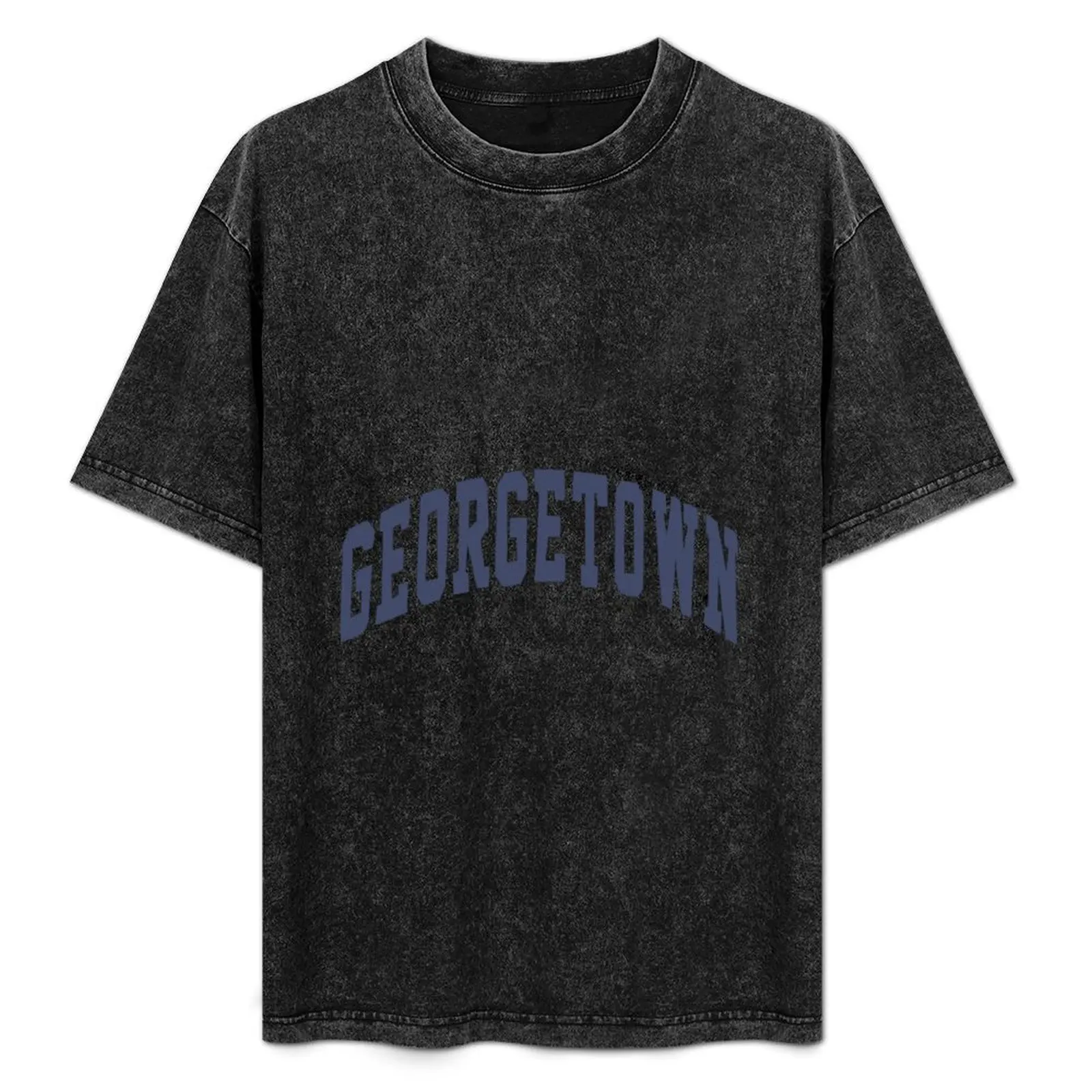 

Georgetown varsity lettering T-Shirt plain blacks new edition vintage clothes mens graphic t-shirts