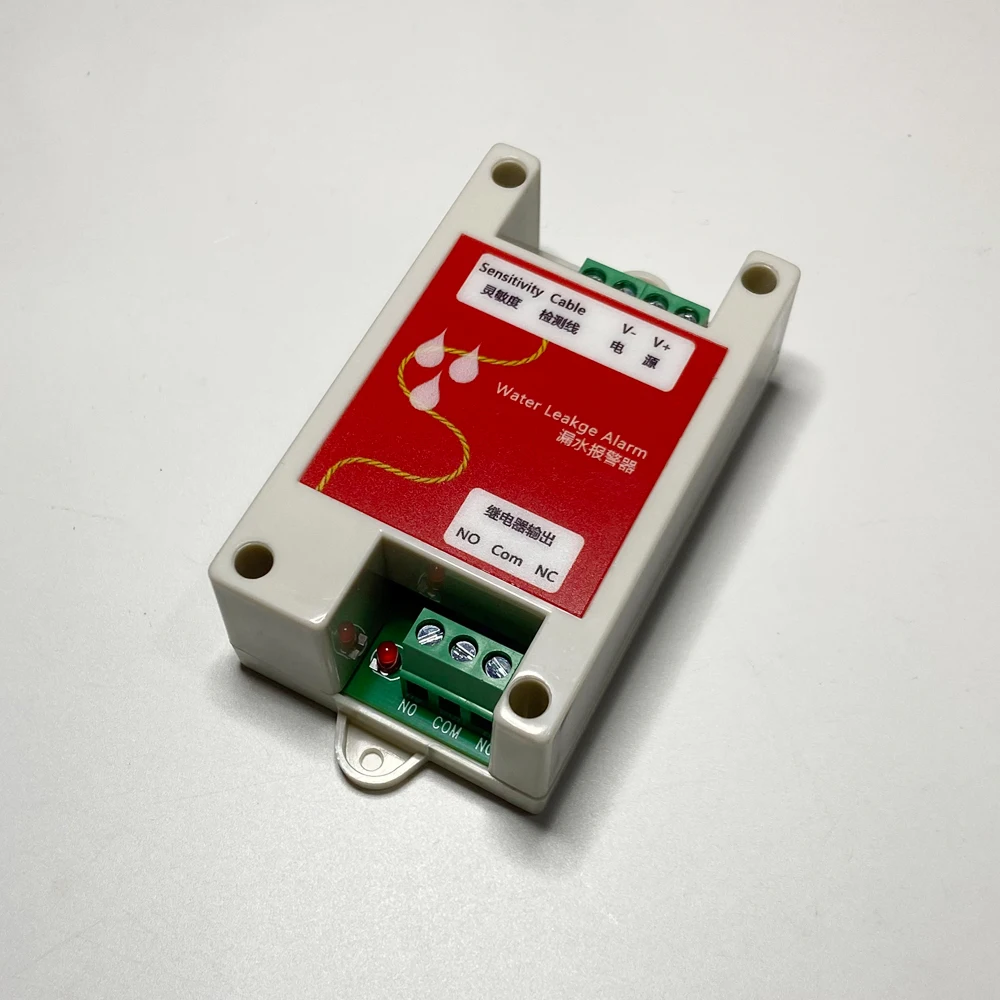 1Set 12Vdc Water Detect Module With Leakage Cable NC/NO Dry Contact Output Shut Down DN15 Valve Ware House Liquid Sensor