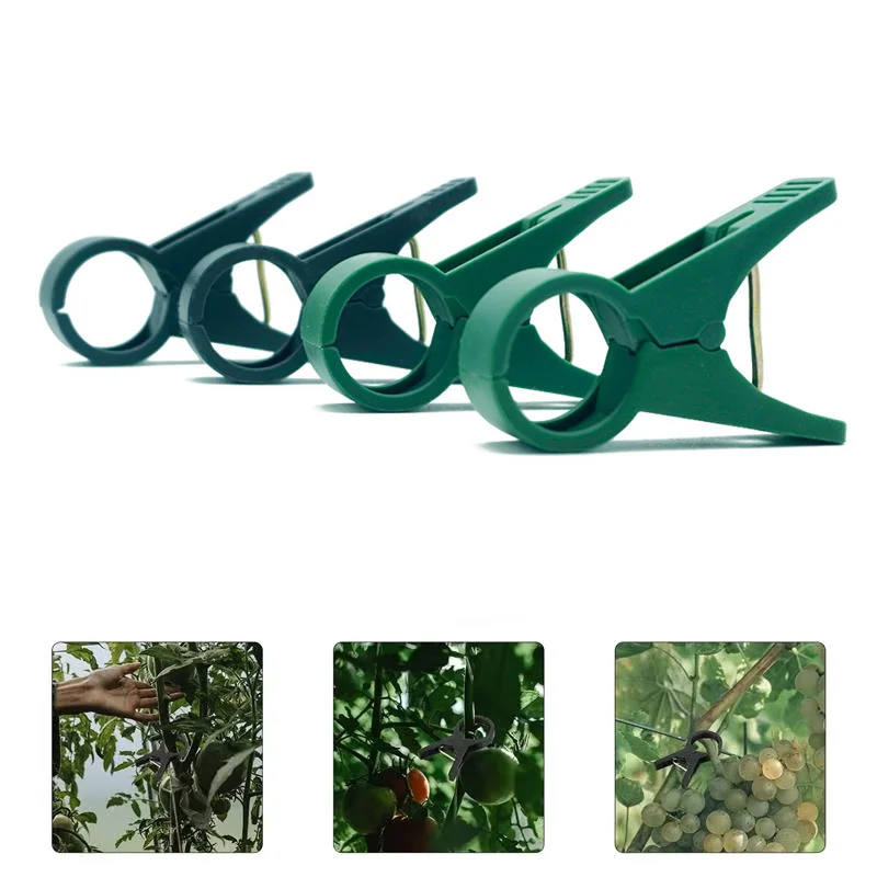 

50pcs Reusable Plant Support Clips Garden Climbing Plant Fixing Clip For Tomato Vine Cucumbers Flowers Garden Hanging seedlings