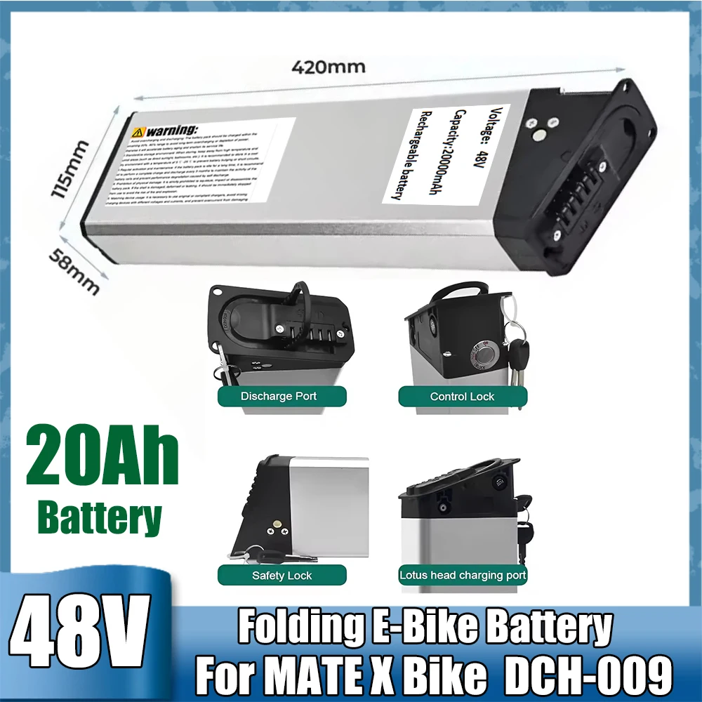 For Engwe EP-2 Pro Engine Pro Version Engine X DCH 009 Battery 48V 17.5Ah 16Ah 20Ah Replacement Battery MATE X Ginghma R7 Pro
