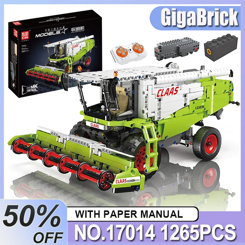 

Mould King 17014 Technical Remote Control Harvester Truck Building Blocks MOC Farm Vehicle Assembly Toy Christmas Gift For Kids