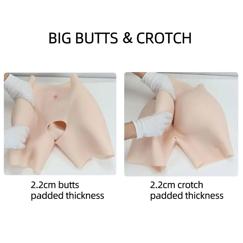 YUERUGOU Silicone Huge Hips and Buttocks Enhancer Pants 2.2cm Hips Thickness Fake Big Bum High Quality Panties for Woman
