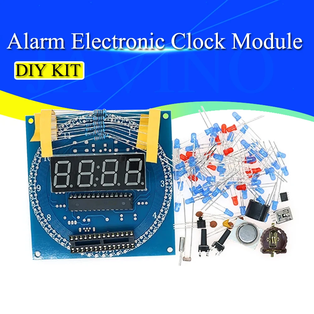 DS1302 Rotating LED Display Alarm Electronic Clock Module DIY KIT LED Temperature Display for arduino