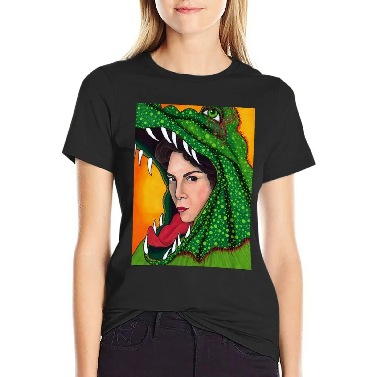 

Leonor Fini T-Shirt Blouse hippie clothes summer top animal print shirt for girls western t-shirt dress for Women