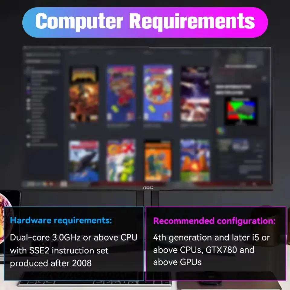 1 تيرابايت لـ PS4/Xbox/PS3/PS2/PS1 Launchbox ونظام RetroBat & Playnite 3-in-1 Game HDD مع AAA & 3D وألعاب ريترو