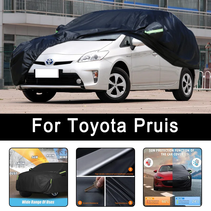 

For Toyota Pruis All-Weather Car Covers 6-in-1 Waterproof Dustproof UV Proof Snowproof Scratch Resistant Protection