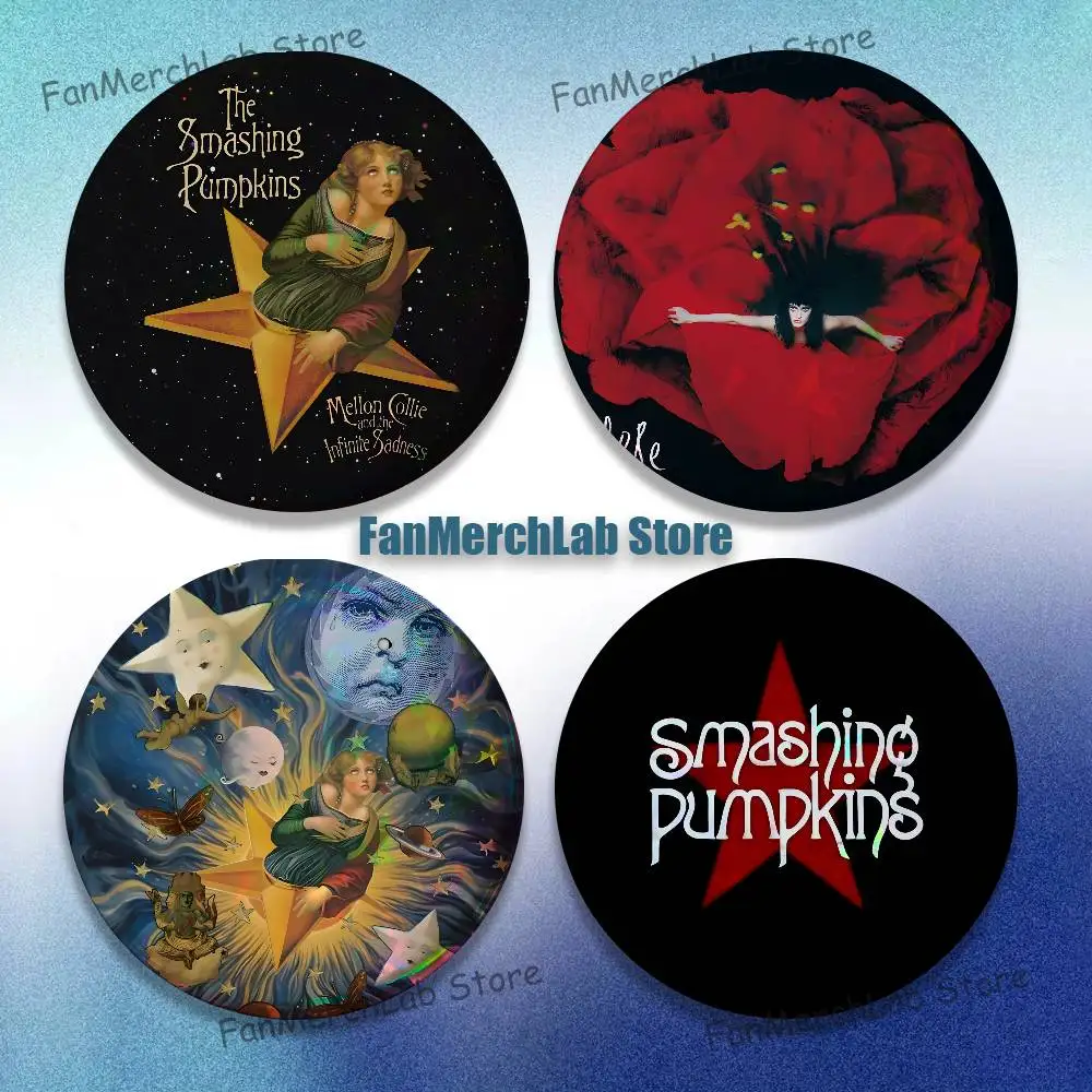

S-Smashing Pumpkins Band Brooches for Backpack Jewelry Accessories Gift Round Creative Anime Badge Brooch on Gifts