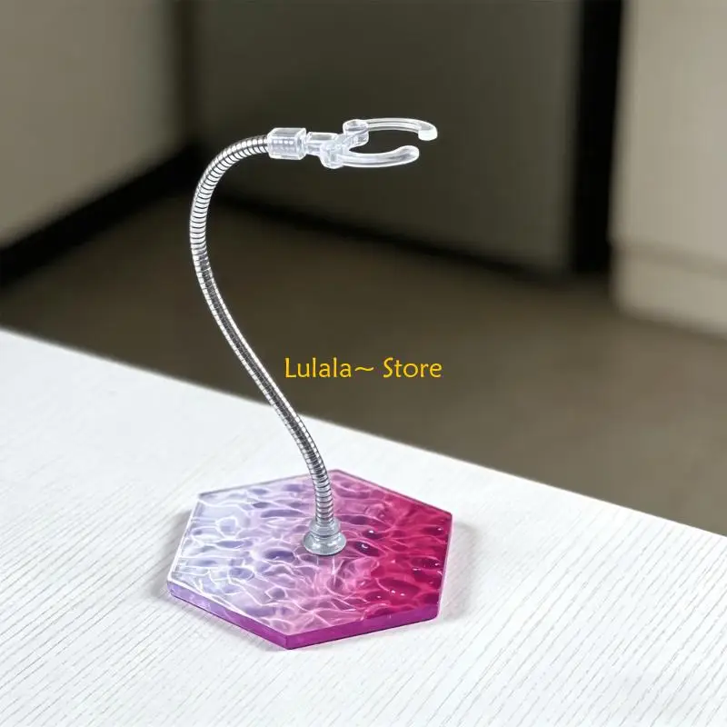 Y4QA Hexagon Water Ripples Display Holder Stand For Action Figures 2PCS Set With Creative Combination Design