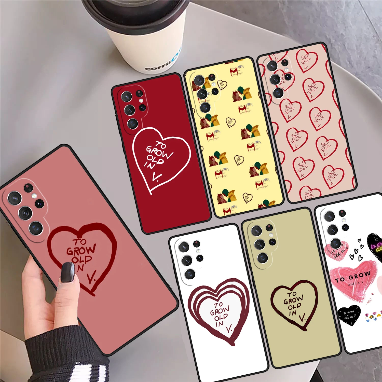 

to grow old in v Phone Case Cover For Samsung Galaxy S24 S25 Ultra 23 S22 Plus S21fe Lite S20 Note 10 Pro Note 20