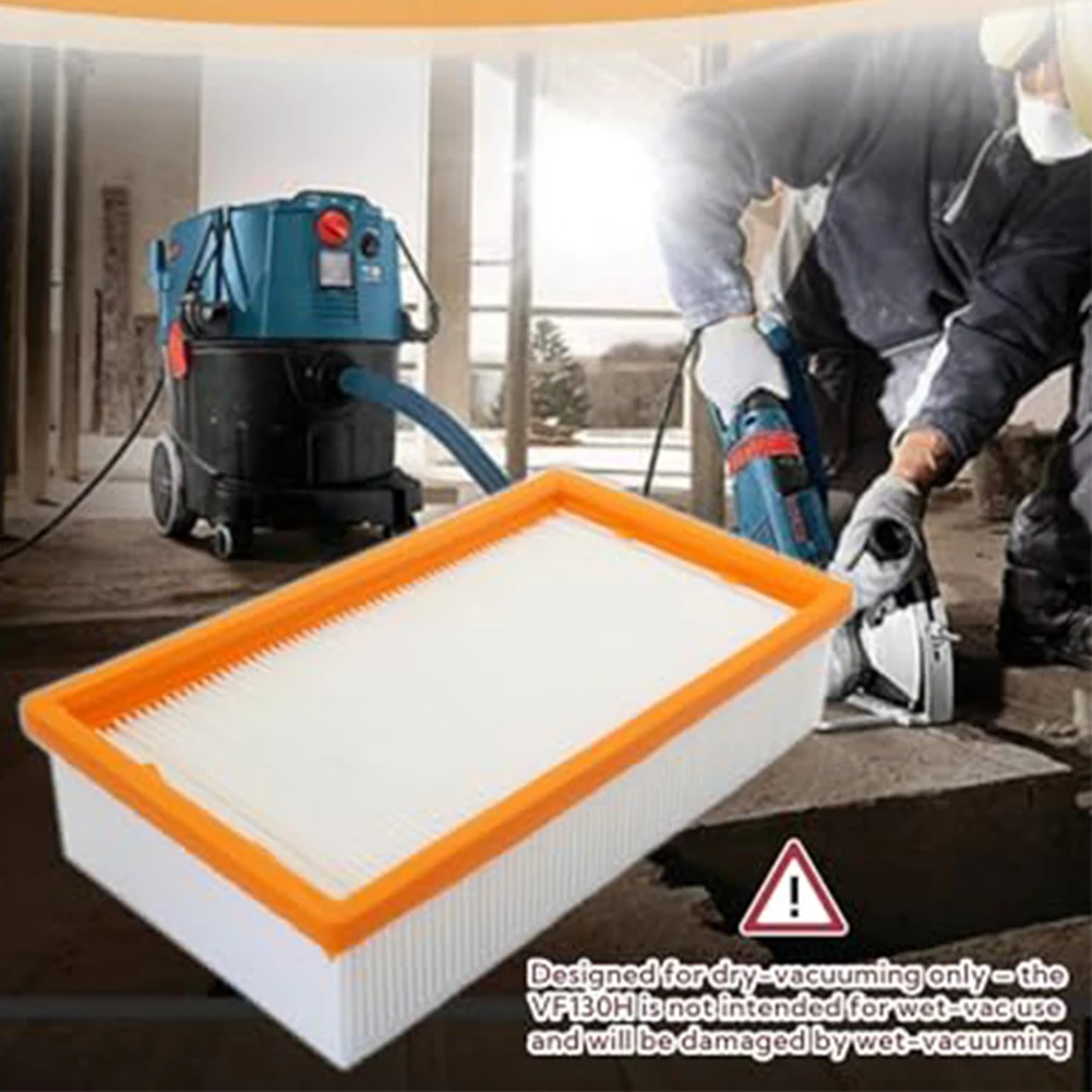 Polyester VF130H Flat HEPA Filter Compatible With Bosch= VAC090/VAC140 Series Dust Extractors,only For Dry-vacuuming Power Tools