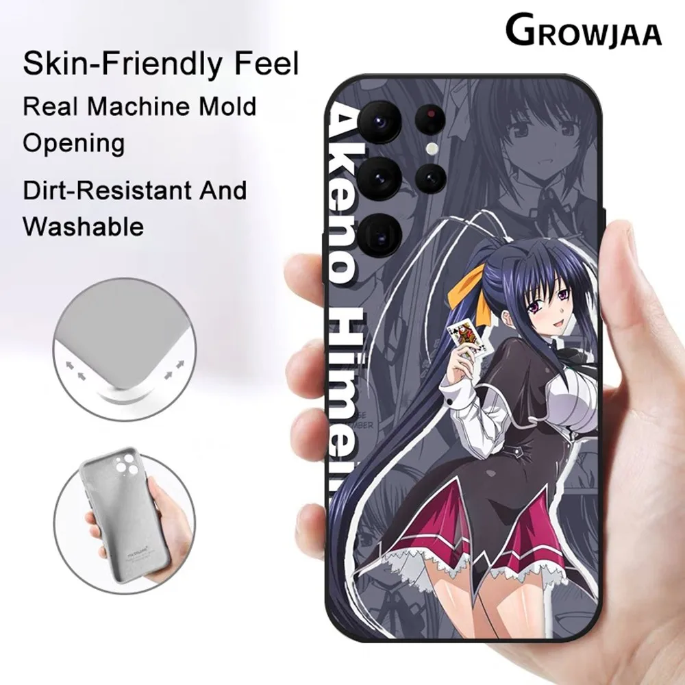 H-High School DxD Phone Case for Samsung Galaxy S24 Ultra S22 S23 Ultra S21 S20 Protective Silicone Funda Black Phone Case