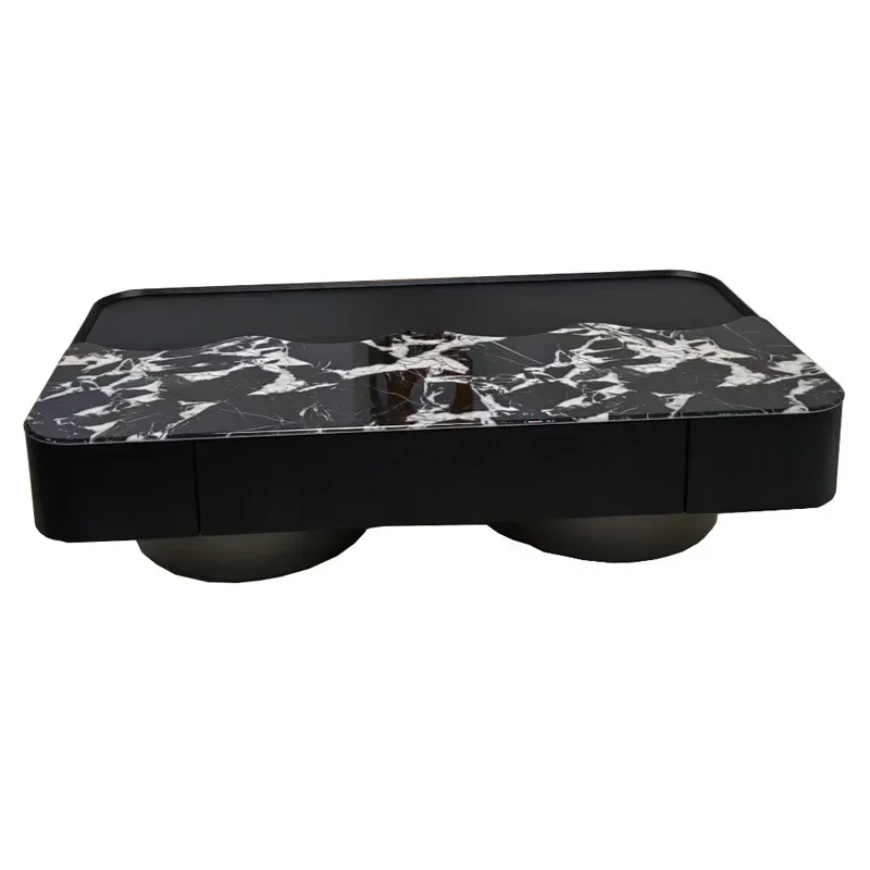 

Italian minimalist coffee table simple modern living room household small apartment high-end natural marble rectangular new