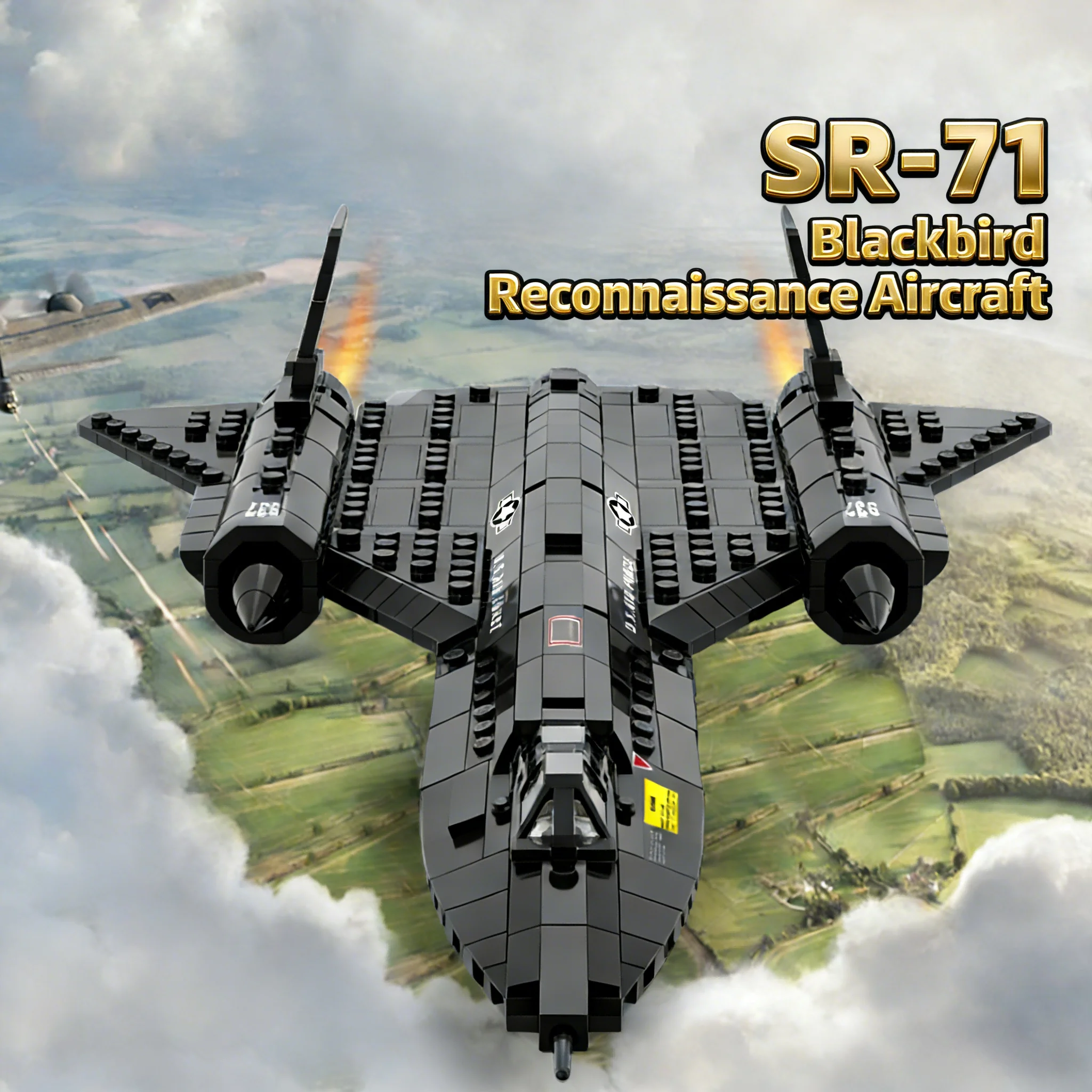 3-in-1-Bausteine der Flugzeugserie: SR-71 Blackbird, Airbus A320 und Apache-Hubschrauber-Modellbausätze, Sammlerstück für erwachsene Fans