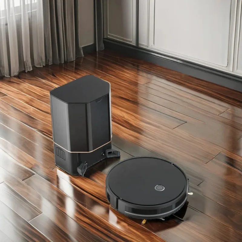 M8 Robot Vacuum and Mop Wet and Dry Cleaning Function Self-Emptying Dustbin Electric Power Source for Garages