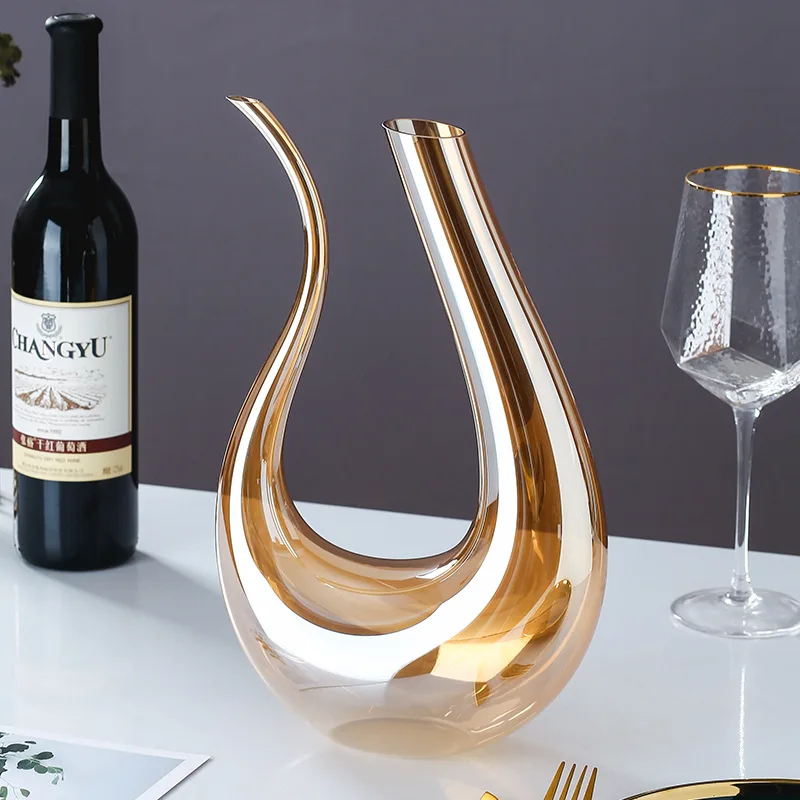 High End U-shaped Quick Sobering Device, Home Crystal Light Luxury Creative Wine Dispenser, Wine Accessory Cocktail Wine Bottle