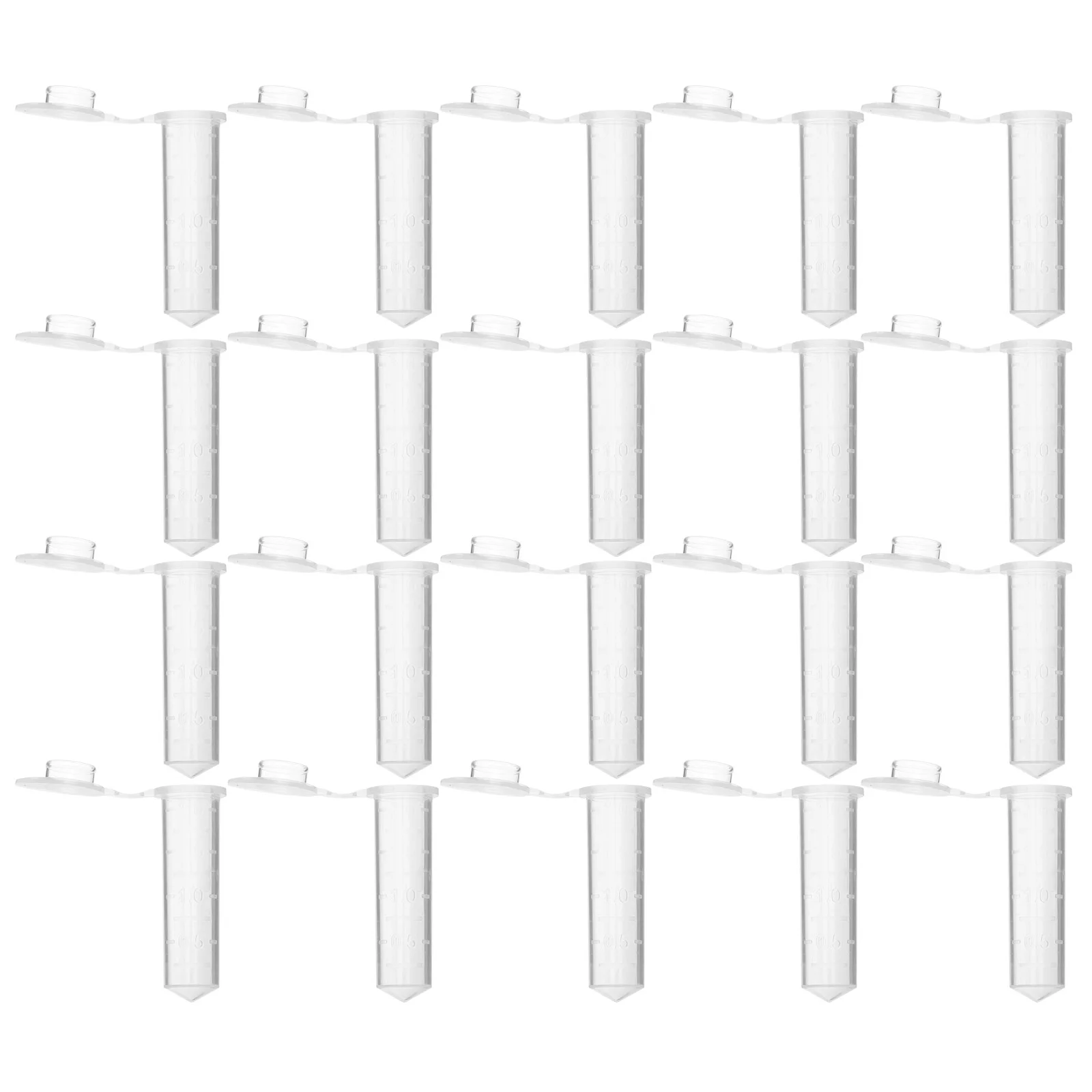 

500 Pcs Tube Plastic Sample Tubes Transparent Test Laboratory Small Container Conical