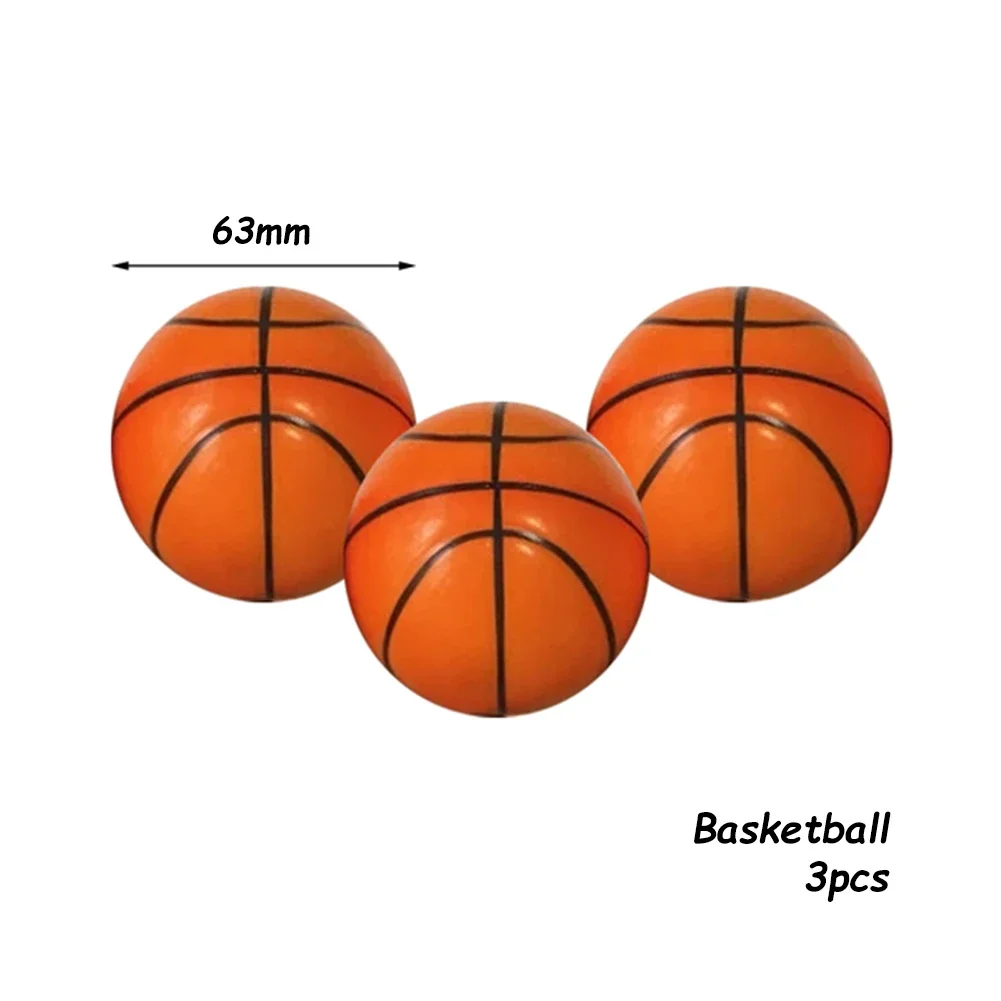 3Pcs 63mm Children Soft Football Basketball Baseball Tennis Toys Foam Sponge Decompression Vent Stress Balls Soccer Anti Stress