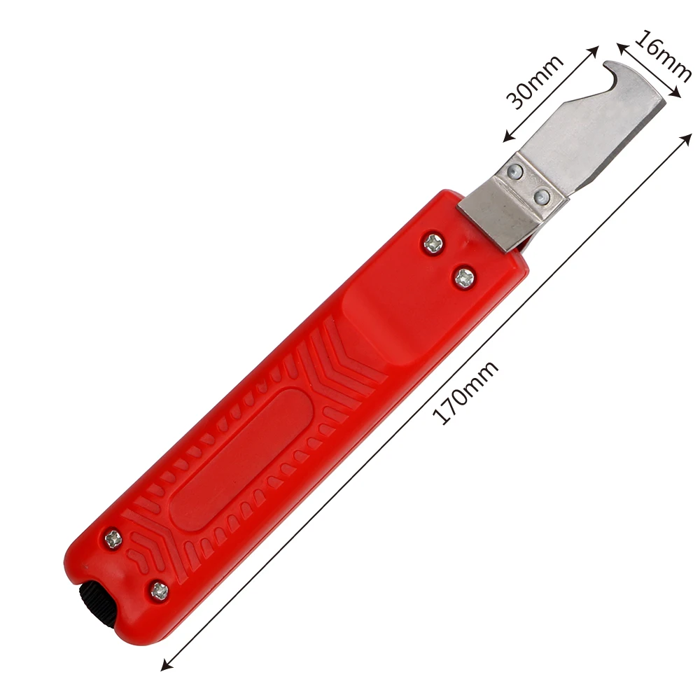 DIYWORK PVC Cable Adjustable Cable Stripper Insulation Stripper Wire Stripper Knife Rubber Handle 8-28mm