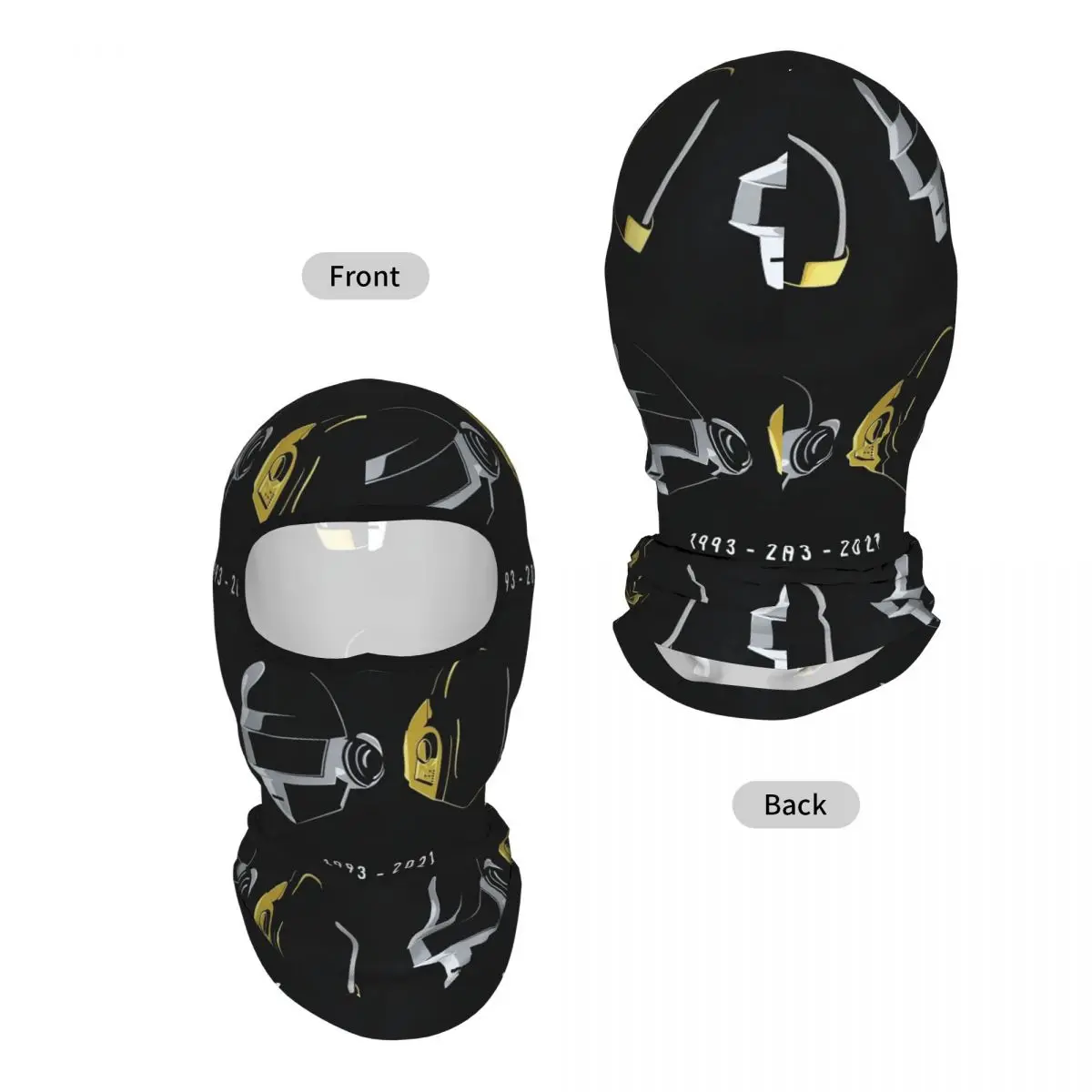 Daft Punk Electronic Music Band Tribute Helmet Art Breathable Thin Balaclava Full Face Mask Sun Protection Neck Gaiter