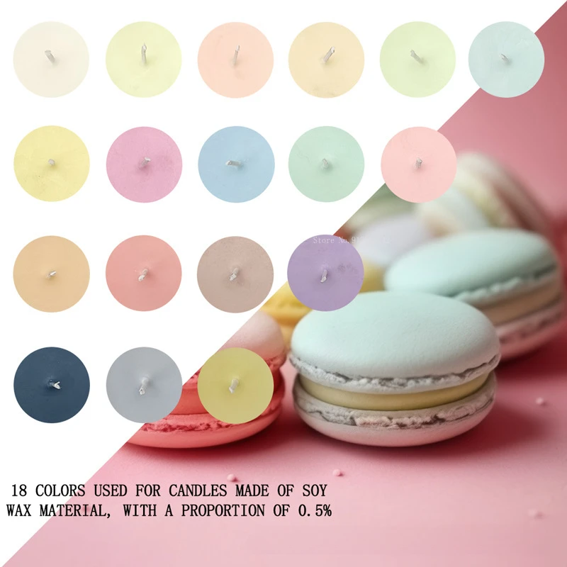 5g/ Bag 18 Color Macaron Colour Solid Candle Pigment DIY Handmade Creative Modeling Aromatherapy Candle/wax Sheet Dyeing Pigment