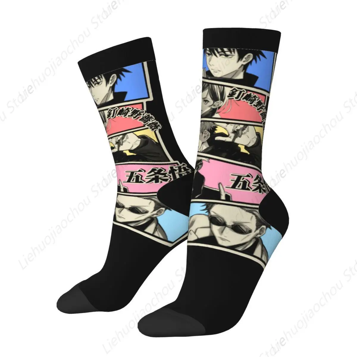 Winter Women Men Jujutsu Kaisen Anime Socks Gojo Satoru Fushiguro Megumi Yuji Itadori Sorcery Fight Breathable Football Socks