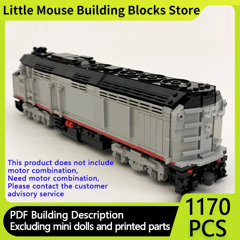

City Car Model MOC Building Bricks F40PH-2 Diesel Locomotive Modular Technology Assemble Children Toys Suit Gifts Holiday