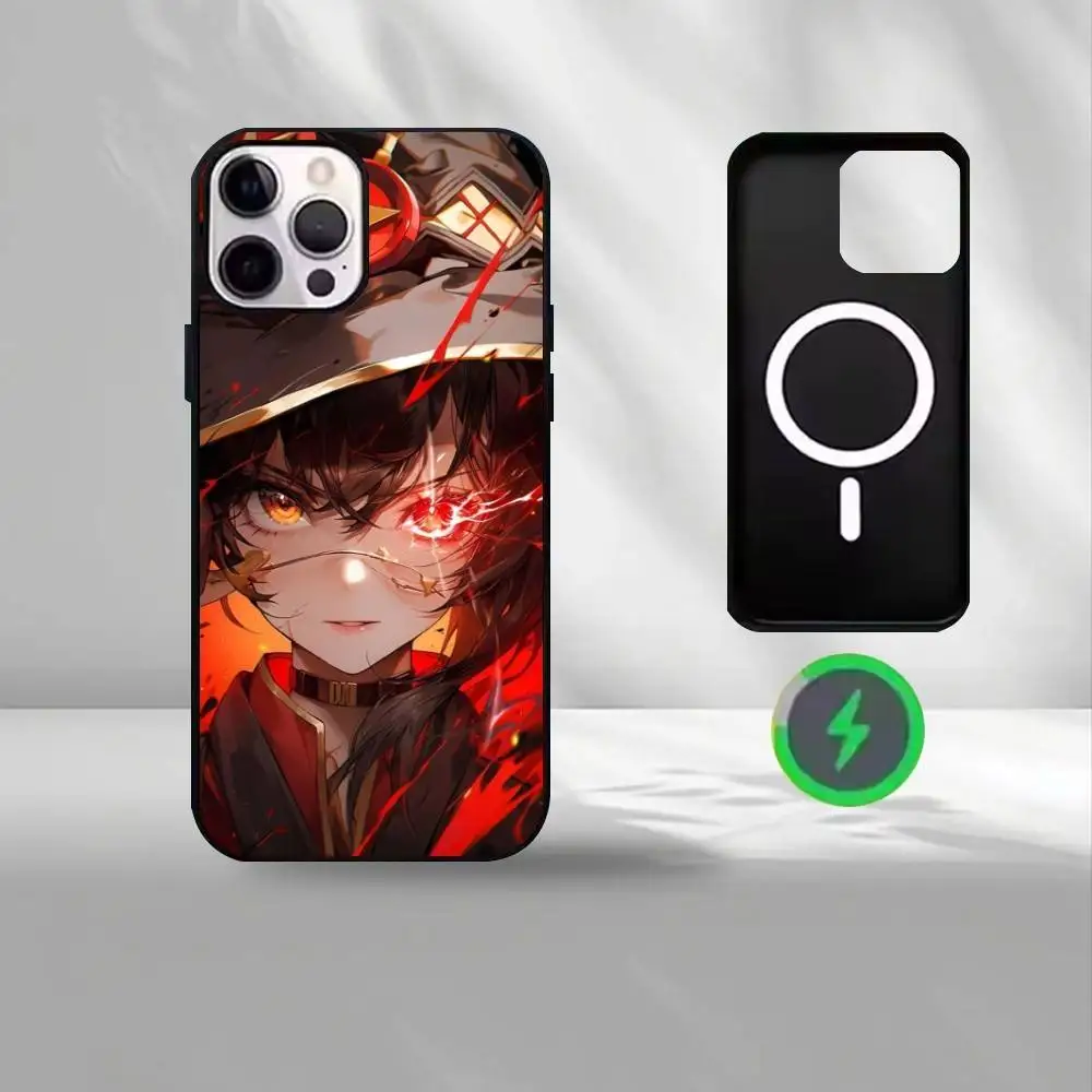Konosuba Megumin   Phone Case For iPhone17,16,15,14,13,12,11 Plus,Wireless charging protective case soft cover