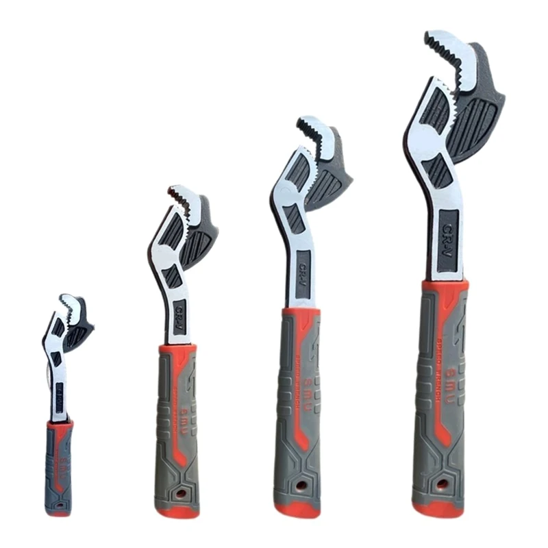 T21C Multiple Size Auto Locking Spanner 6in/8in/10in/12Inch Pipe Clamp Wrench For Pipe Fitting And Maintenance Tool
