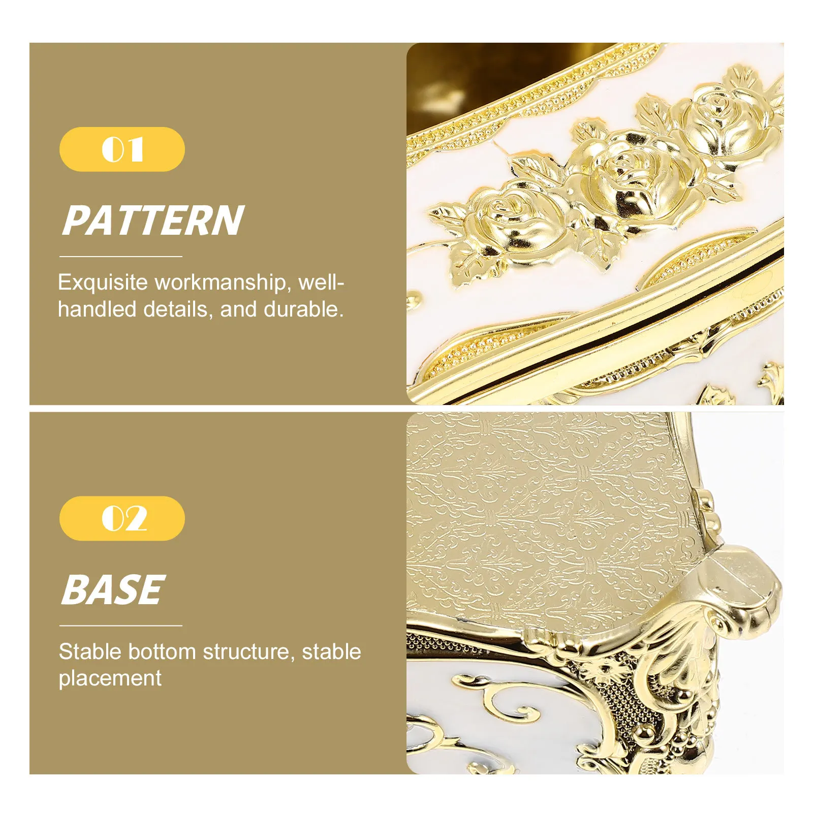 

Retro ABS Tissue Box Paper Holder European Style Home Decor Bedroom Bathroom Creative Storage Solution Easy Clean