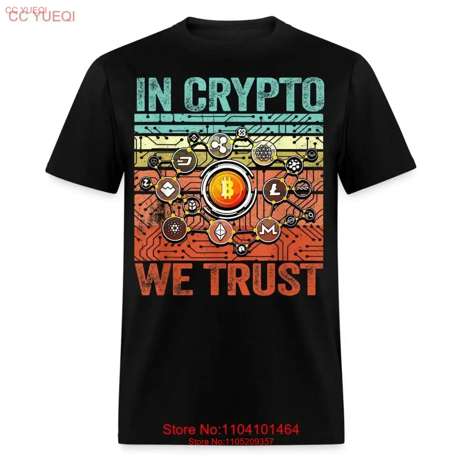 Футболка In Crypto we TrusT, забавная биткойн ETH LTC XMR BTC S 6XL, винтажная, модная, мужская, мягкая, растянутая, унисекс, удобная