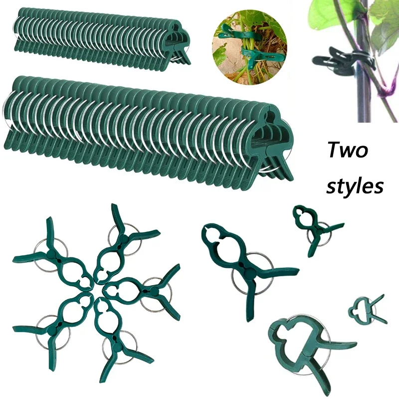 

100Pcs Plant Fixed Clips Reusable Greenhouse Bracket Garden Supplies For Fixing Stems Of Tomatoes Flower Vine Seedling Fastener