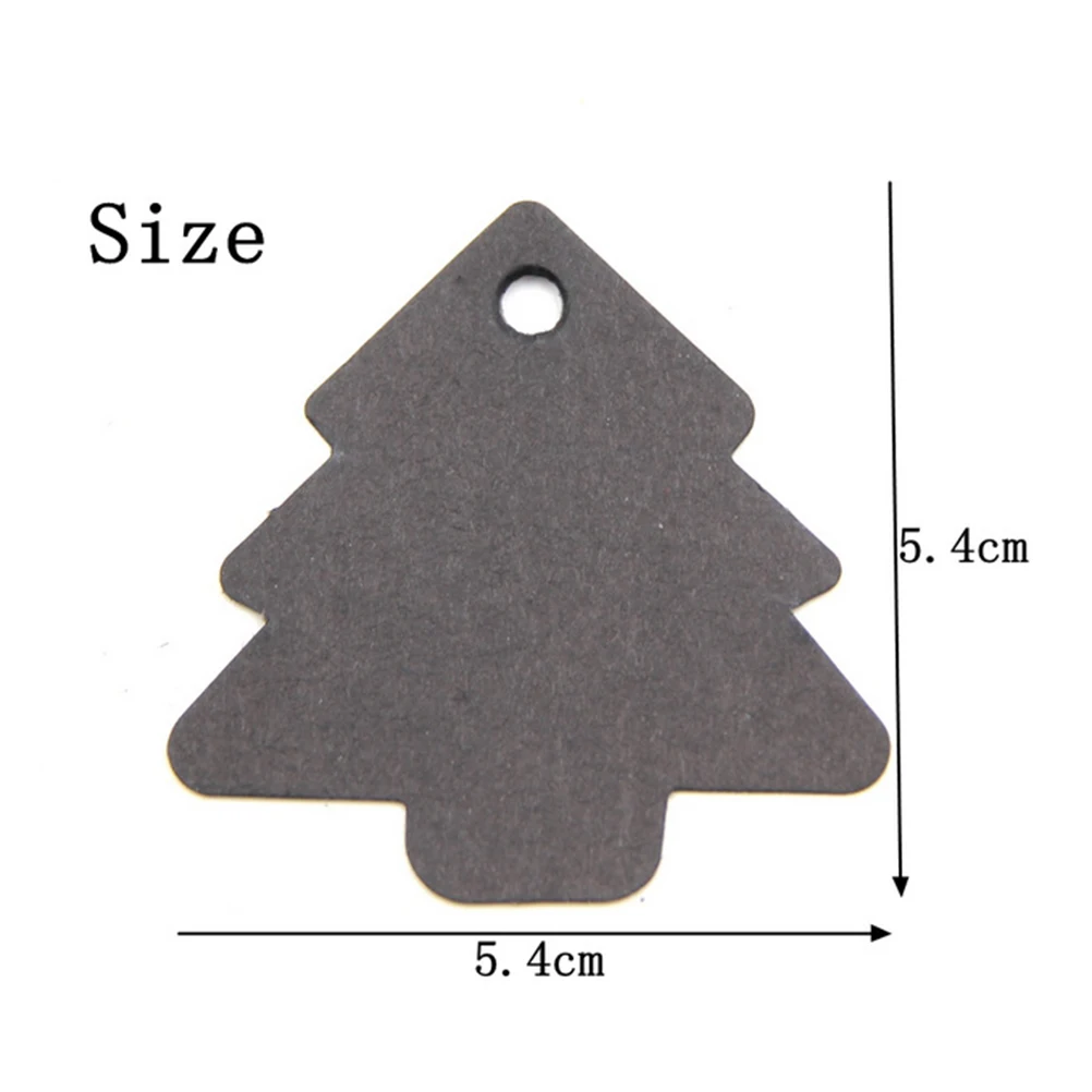 

50 Pcs Christmas Tree Hang Tag Paper Decoration Labels Tags Name Stickers Kraft Blank Gift