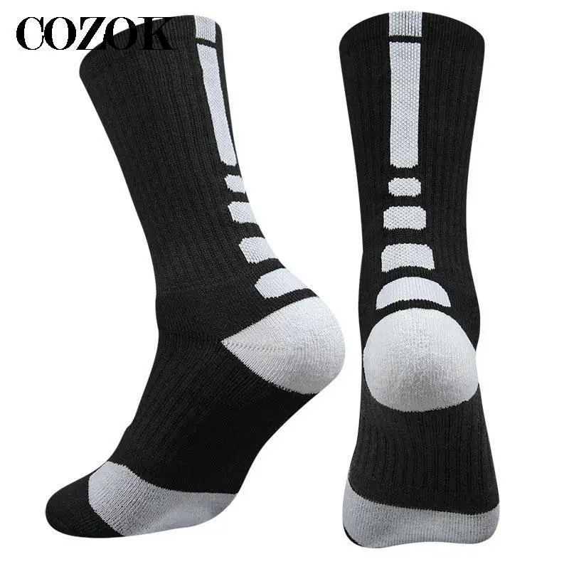 3 Pairs Men Professional Sports Socks Damping Terry Basketball Cycling Running Hiking Tennis Sock Set Ski Women Cotton EU 39-45