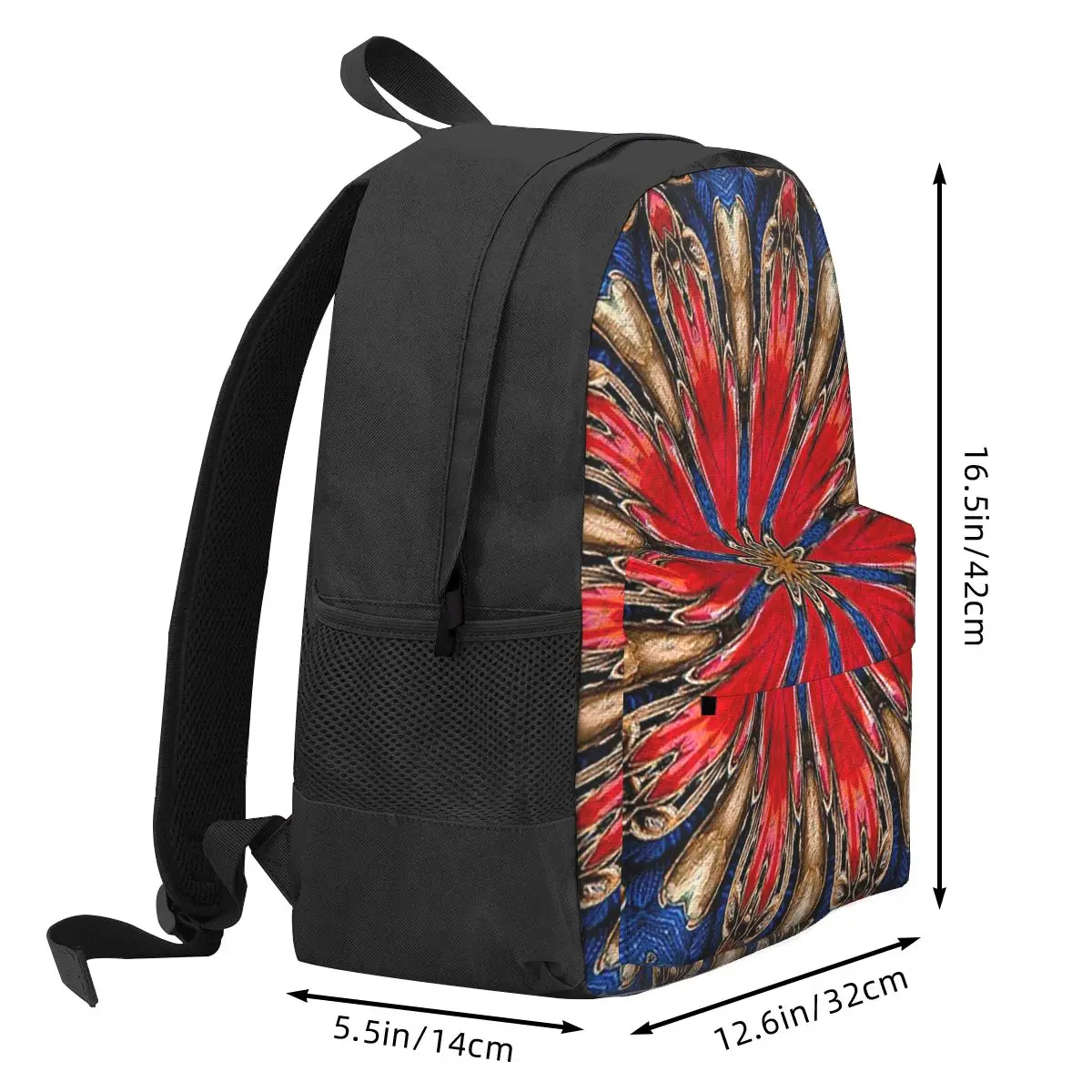 Flower Mandala Backpack Student BookBag Children School Bag Computer Shoulder Bags for Boys Girls