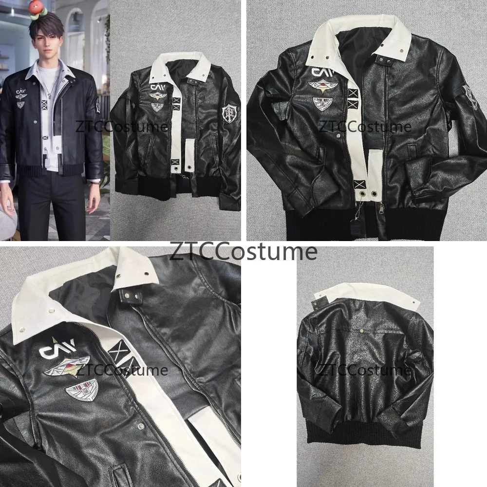 

Caleb Cosplay Costume Jacket Game Love and Deepspace Pilot Uniform Coat for Men Halloween Carnival Party Roleplay Outfit