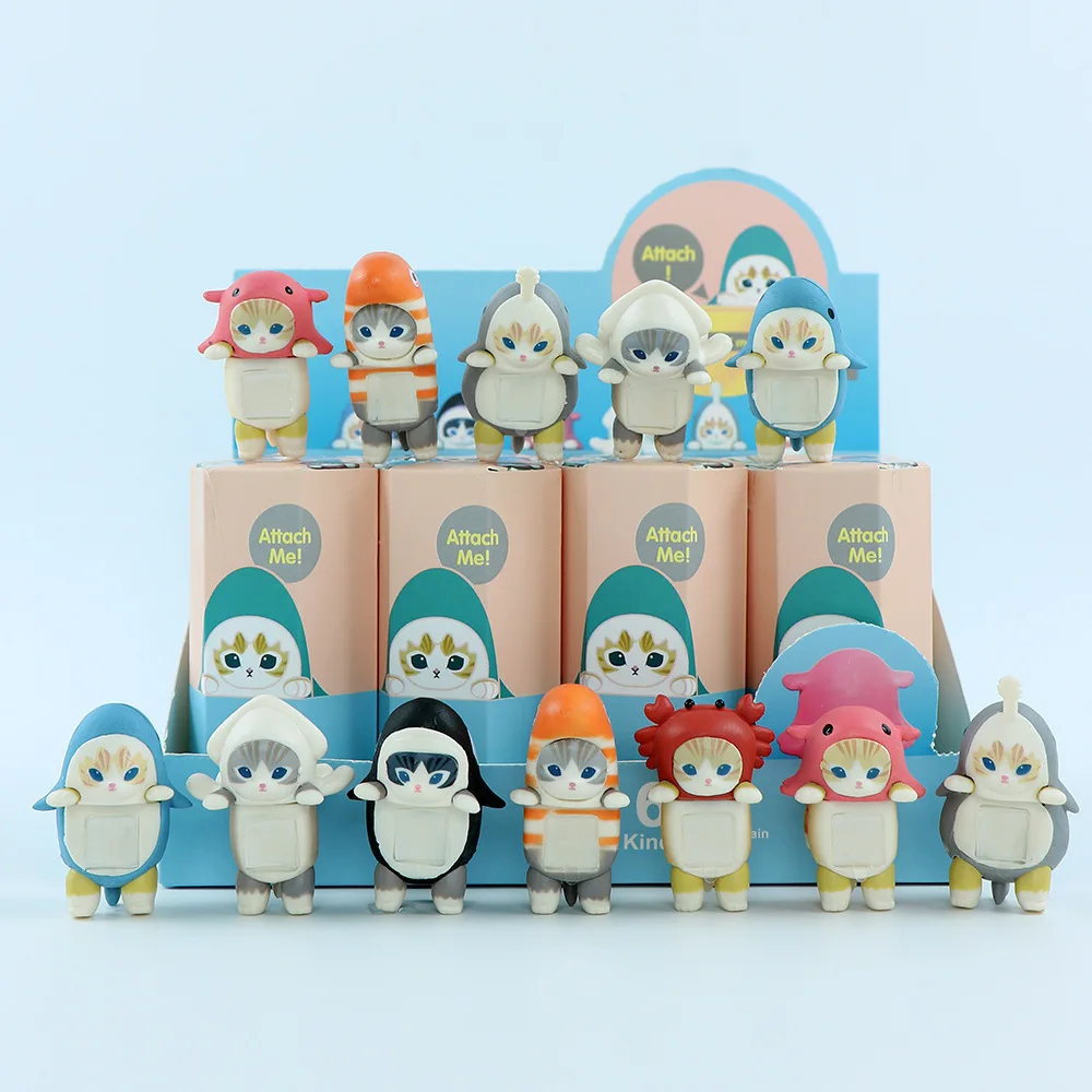 Nuevo Shark Cat Fushan Cat PAPA Angel Series figuras de acción divertidas de moda regalo de cumpleaños
