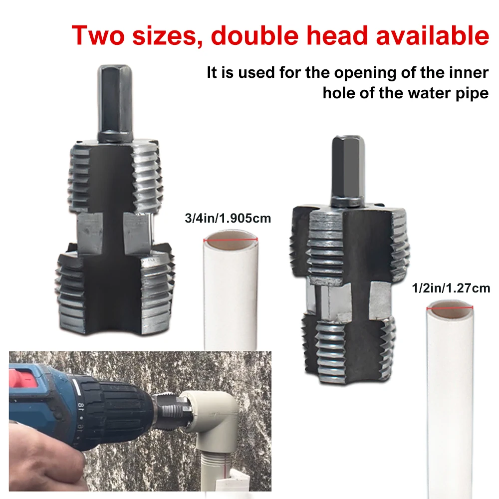 20-25mm Pipe Tap for PPR PPE with Hex Shank,Steel Pipe Thread Cutting Tool 4/6 Points PPR Water Pipe Internal Thread Opener