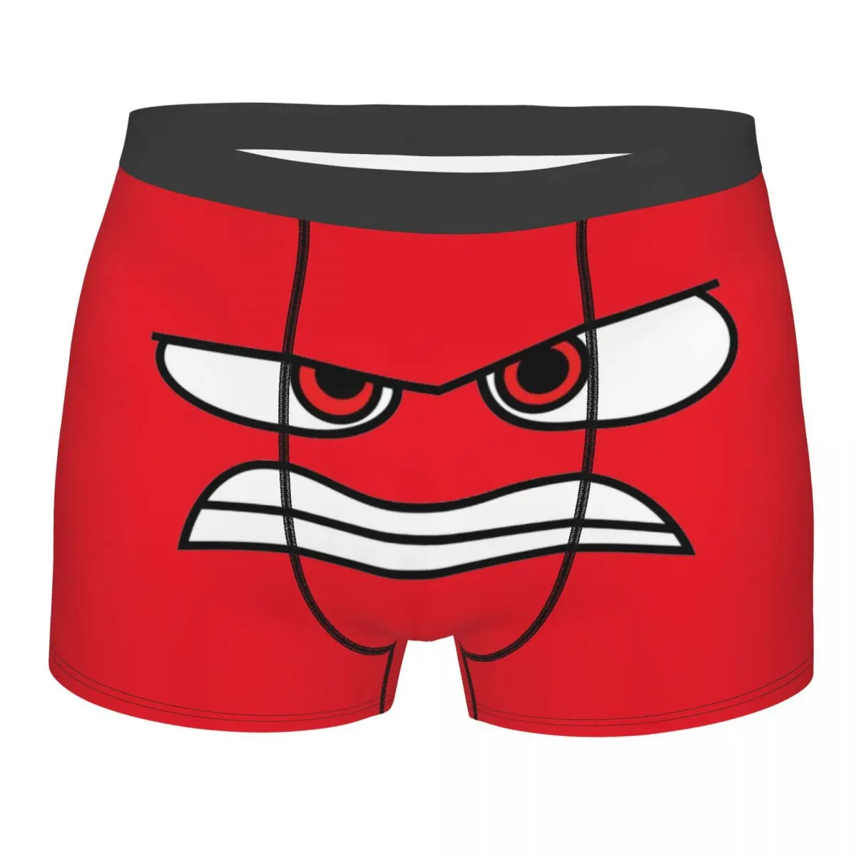 Funny Boxer Anger Inside Out Shorts Panties Men's Underwear Polyester Underpants for Homme Plus Size